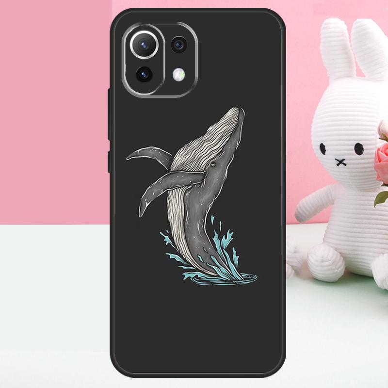Whale Fish Wave Sea Case For Xiaomi 15 14 Ultra 13T 14T 15T 17 Pro Max POCO X7 Pro X5 X6 F5 F6 F7 F8 Ultra Funda