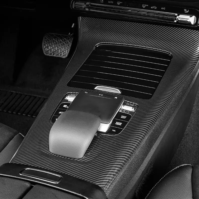 For Mercedes Benz A CLA Class W177 C118 A180 A200 A220 Console Protective Trim Cover Plastic Stickers Accessories Car