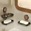Detachable Self Draining Soap Holder 1/2 Layer Wall Mounted Soap Rack Suction Cup Soap Dish  Sinkc