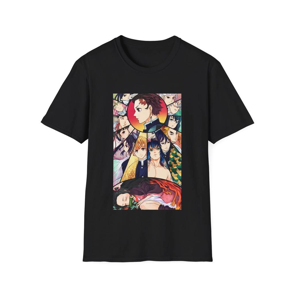 Anime Demon Killer T-Shirt Killer Kimetsu No Yaiba T-Shirt Summer New Vintage Fashion Men's and Women's Streetwear