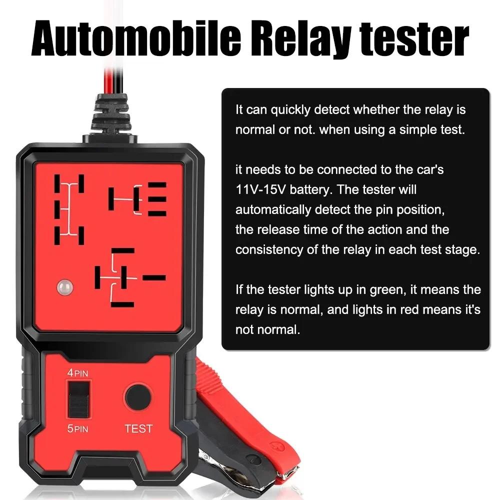 Universal 12V Car Relay Tester – Electronic Diagnostic Tool for Auto Relays, Battery & Alternator Checking