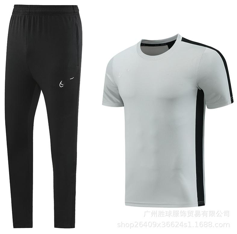Nk Tuta da Allenamento Pantaloncini a Maniche Corte Casual, Maglia da Calcio, Maglia di Classe, Maglia Sportiva Fitness da Corsa per il Commercio Estero