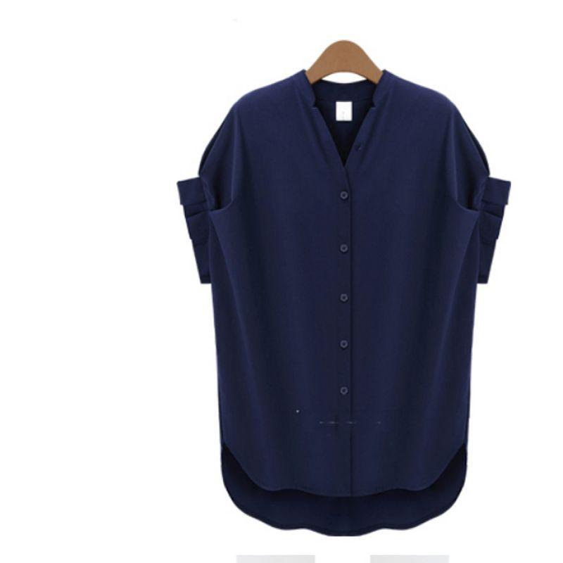 

Spring Summer Fashion New Fashion Style Stylish Oversized Short Sleeve Shirt Quality Transparent Cool Fashion Shirt Super Slimming Blue L