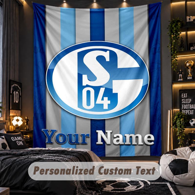 TapestrySchalke 04 FC Custom Name Text Personalized Wall Hanging Tapestry Home Wall Decor
