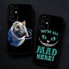 Cool C-Cheshire C-Cat Phone Case For Samsung S25,24,23,22,30,21,10,9,Ultra,Plus,FE 5G Black Soft Case