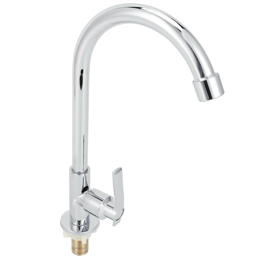 G1/2 Sink Faucet 360 Degree Rotating Stainless Steel Cold Water Tap Kitchen Bathroom Supply