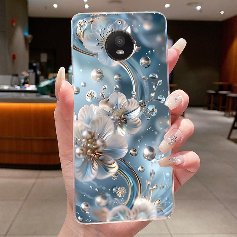 Case For Motorola Moto E4 Plus / XT1770 Clear Fashion Butterfly Flower Soft TPU Silicone Phone Cover for Moto E4 XT1762 E4+ Case