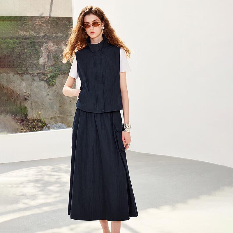 Damen Retro Arbeitskleidung Ärmellose Weste & Rock Set