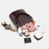 YUYULA Leder Handtasche, Damen Umhängetasche, Beuteltasche, Schultertasche, Kaffeefarbe, mit Geschenkbox
