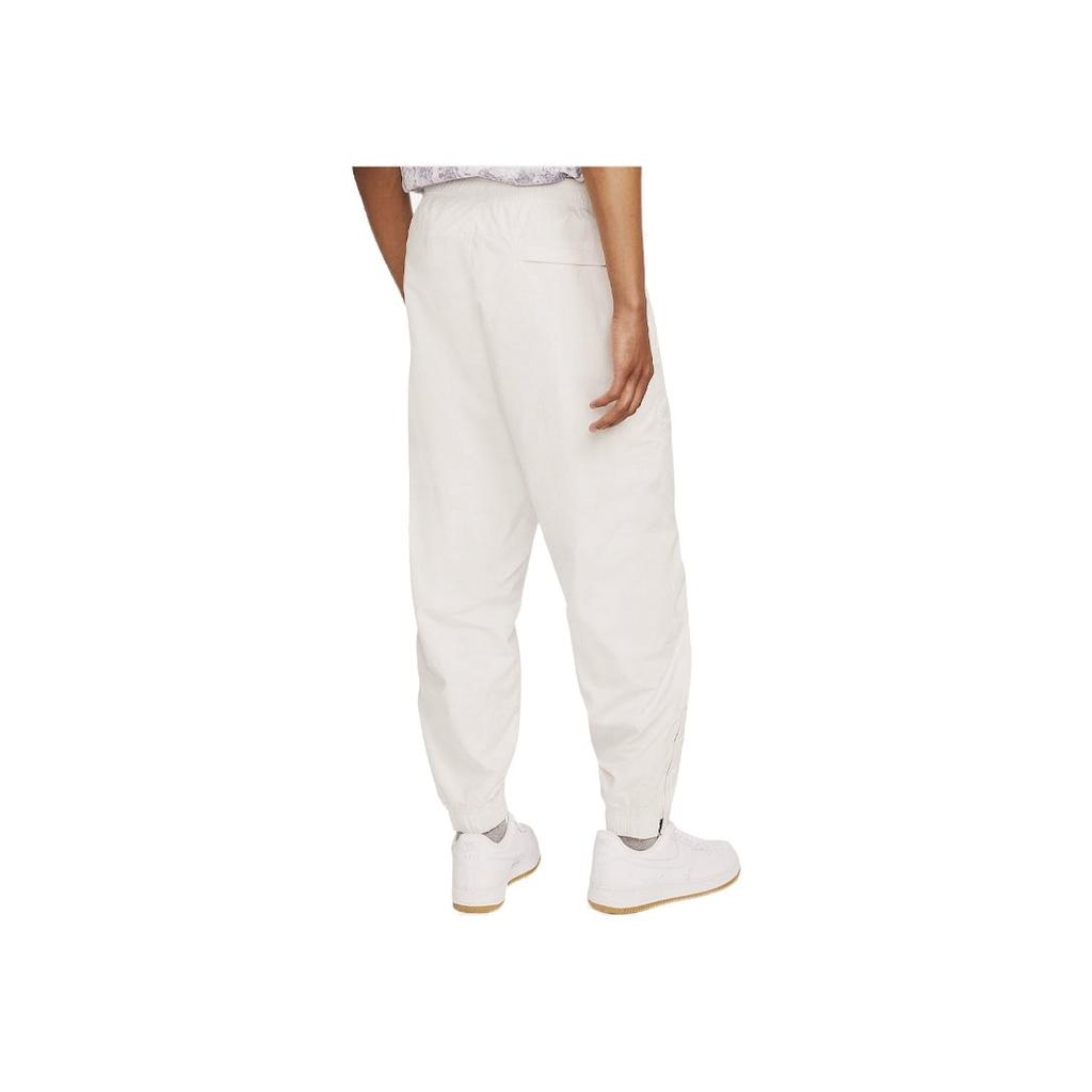 Nike Solid Color Logo Print Elastic Waist Joggers Men Bottoms White DQ6572-030
