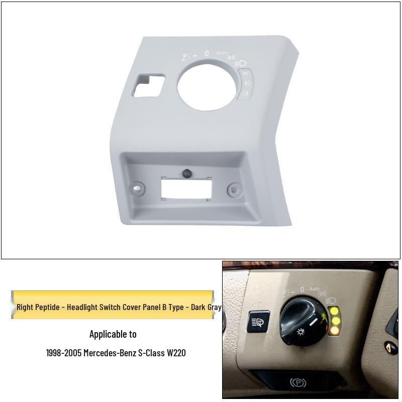 Acabamento da Tampa do Botão do Interruptor do Farol do Mercedes-Benz Classe S W220
