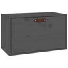 VidaXL Wall Cabinet Grey 60x30x35 Cm Solid Pine Wood 818352