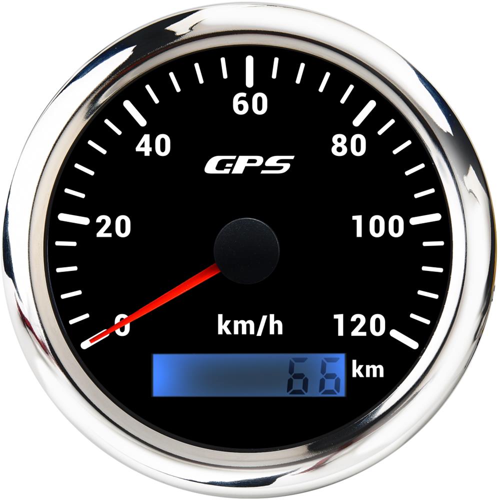 85MM GPS Speedometer Gauge For Motorcycle Marine Boat Truck 30~200 Kmh Speed Gauge Meter With GPS Antenna 7 Color LED Backlight