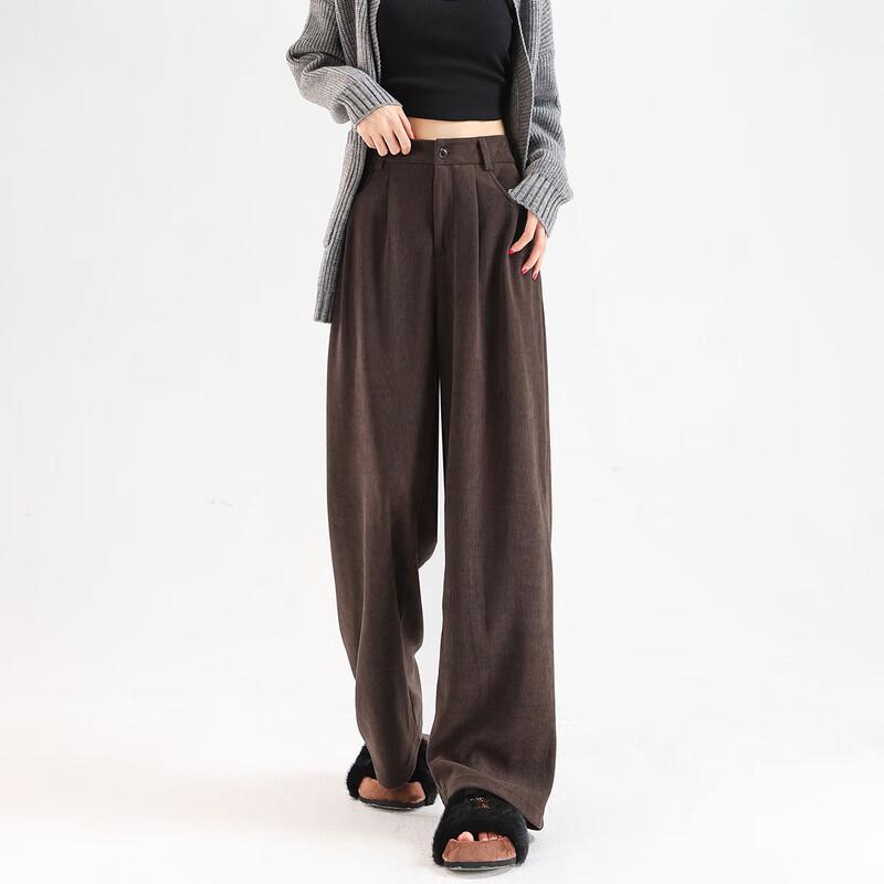 TonLion 2024 Women's Casual Loose Pleated Straight-Leg Pants