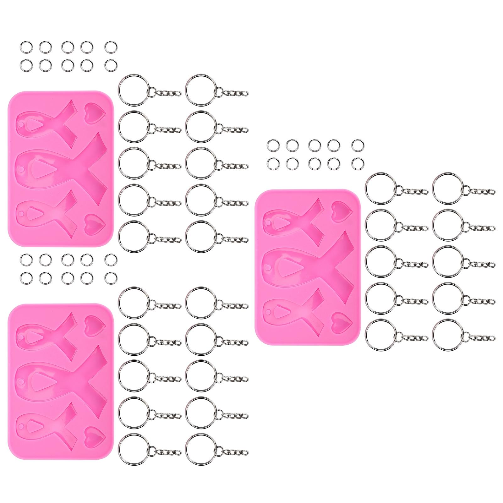

3 шт. Набор силиконовых форм для брелоков, сделай сам, форма для литья подвесок для брелоков, ремесленные украшения