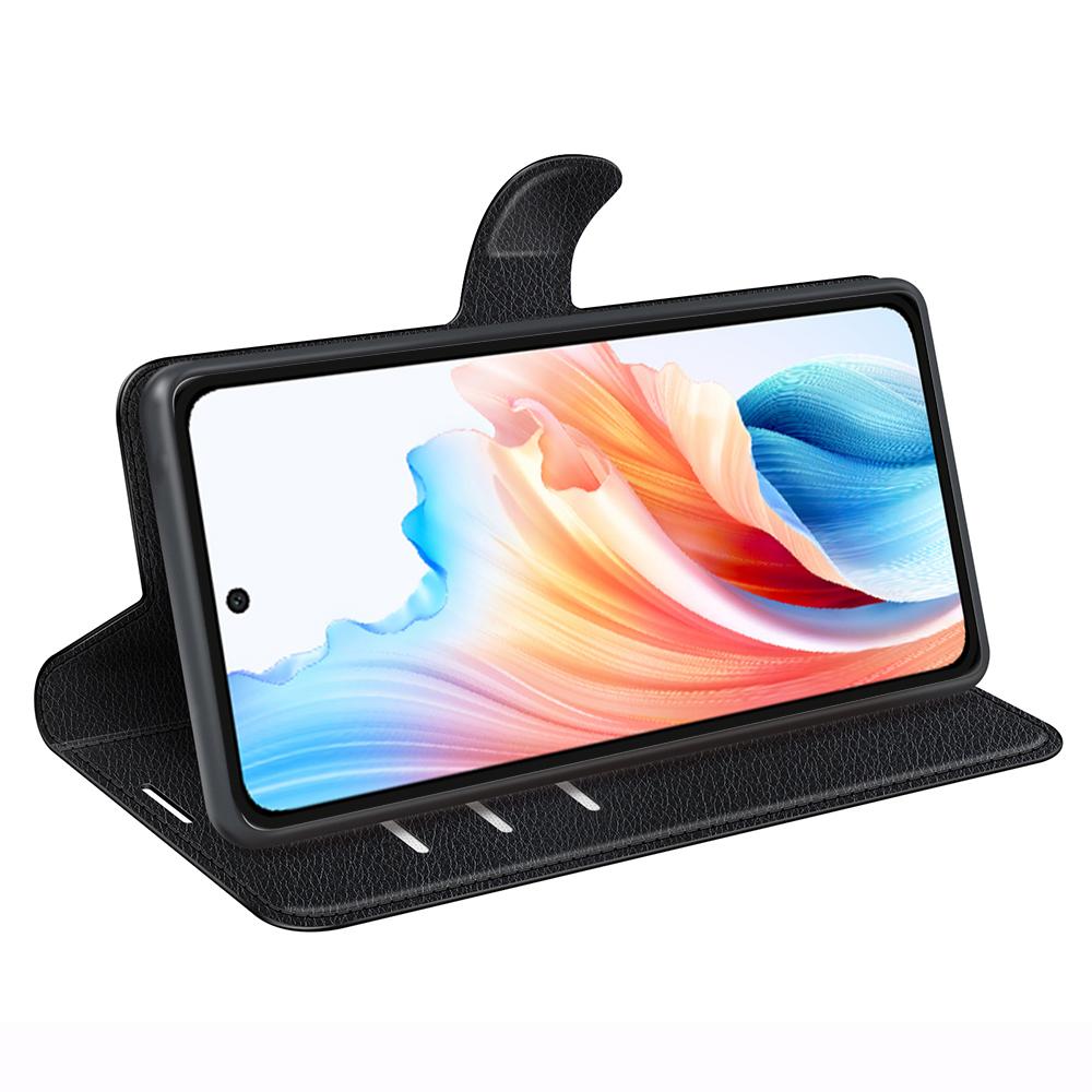 For Oppo A79 5G Case Magnetic Litchi Texture Cell Phone Cover with Wallet and Stand