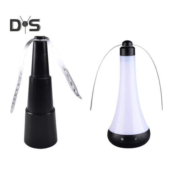 Fliegenabwehr-Ventilator mit reflektierendem Streifen, wiederaufladbar über USB, für Outdoor-Camping, Angeln, Picknick, Innenbereich, Desktop-Lebensmittelventilator, tragbar, leise, faltbar, Fliegenspinner