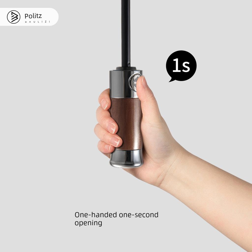 Baolizi High-End Full Automatic Umbrella for Men Extra Large Thickened Reinforced Windproof Large Folding Umbrella for Heavy Rain