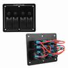 4 Gang Rocker Switch Panel 12‑24V ON Off Toggle Switch Panel IP66 Waterproof with LED Indicator for 