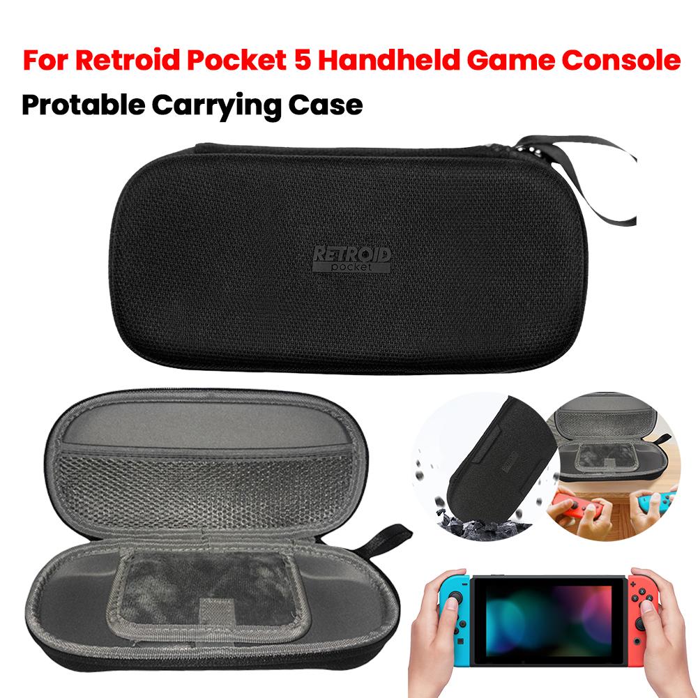 For Retroid Pocket 5 Case Storage Bag Handheld Game Console Shockproof Protable Travel Bag Accessories Box Anti-scratch