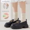 Women's Summer Ruffled Ice Silk Socks – Breathable, Comfortable, Mushroom Edge, Solid Color Slouch Socks