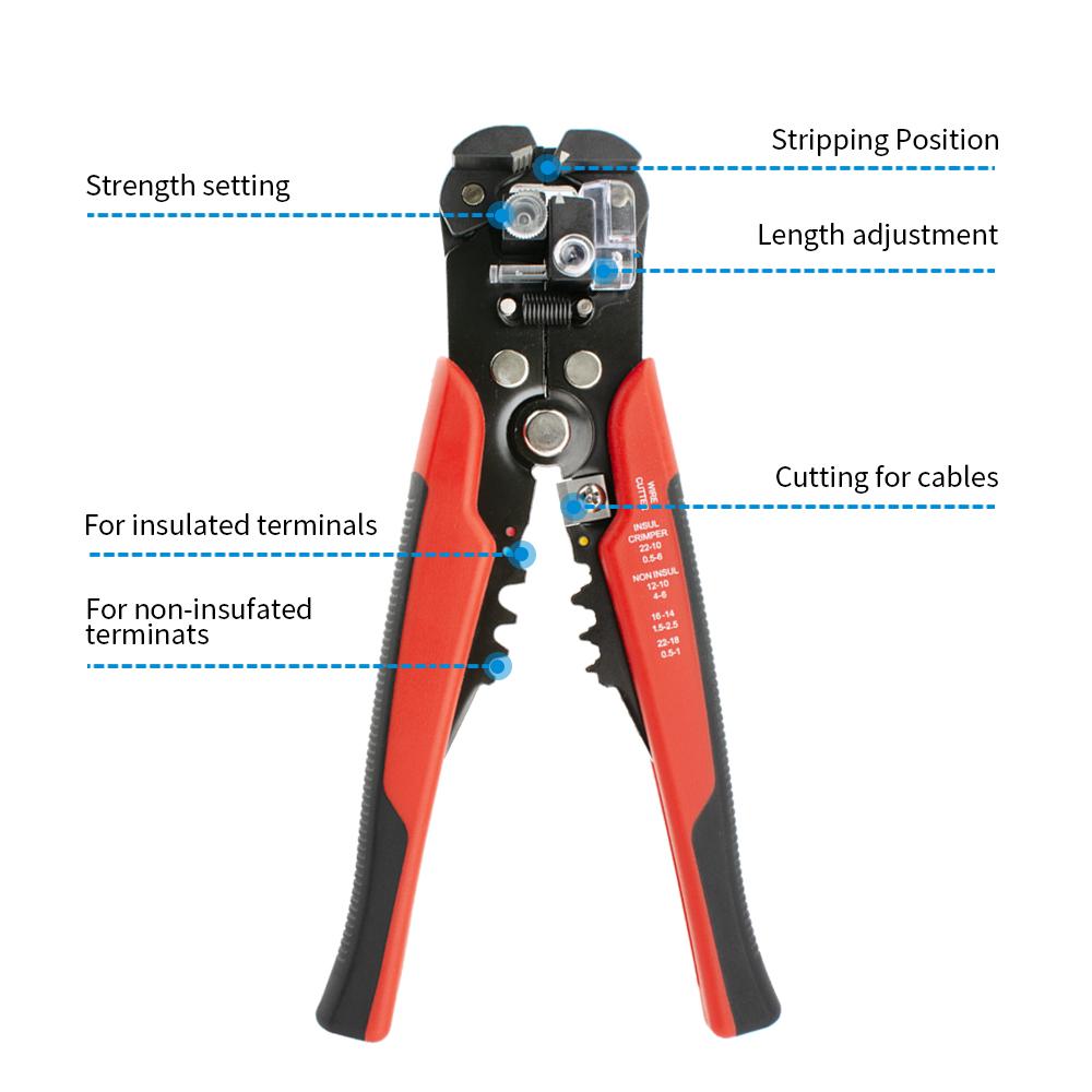 

Professional Electrician Wire Pliers Cable Wire Stripper Cutter Crimper Automatic Crimping Stripping Tool China Mainland
