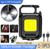 1-3PCS XPE Keychain Light 1000LM COB LED Pocket Work Light 800mAh Type-C USB Rechargeable IPX4 Waterproof for Outdoor Camping
