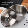 304 Stainless Steel Steamed Egg Bowl with Lid for Babies - Steamer, Stew Pot, and Soup Use