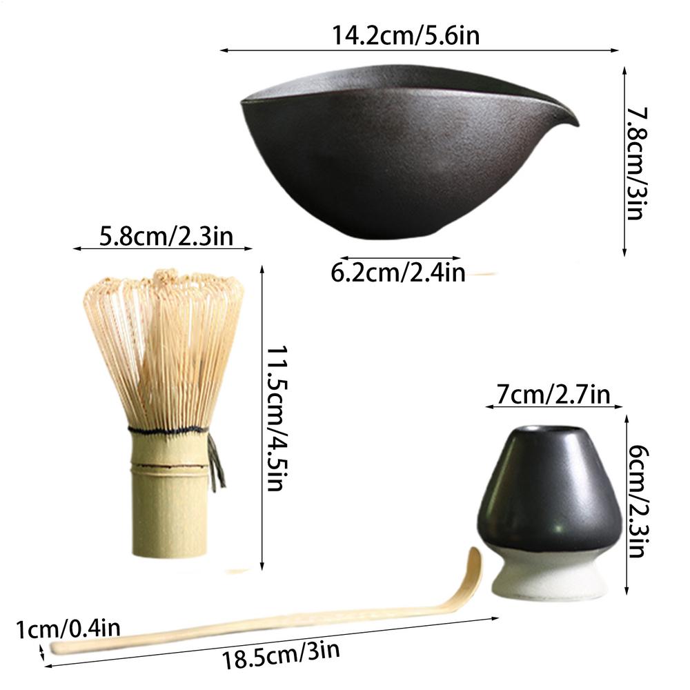 

Набор венчиков для чая, 4 предмета, Аксессуары для венчика для церемонии, Традиционный набор для чайной церемонии, Для бара, общественного питания, Кофе, Завтрака, Латте, Напитков чёрный