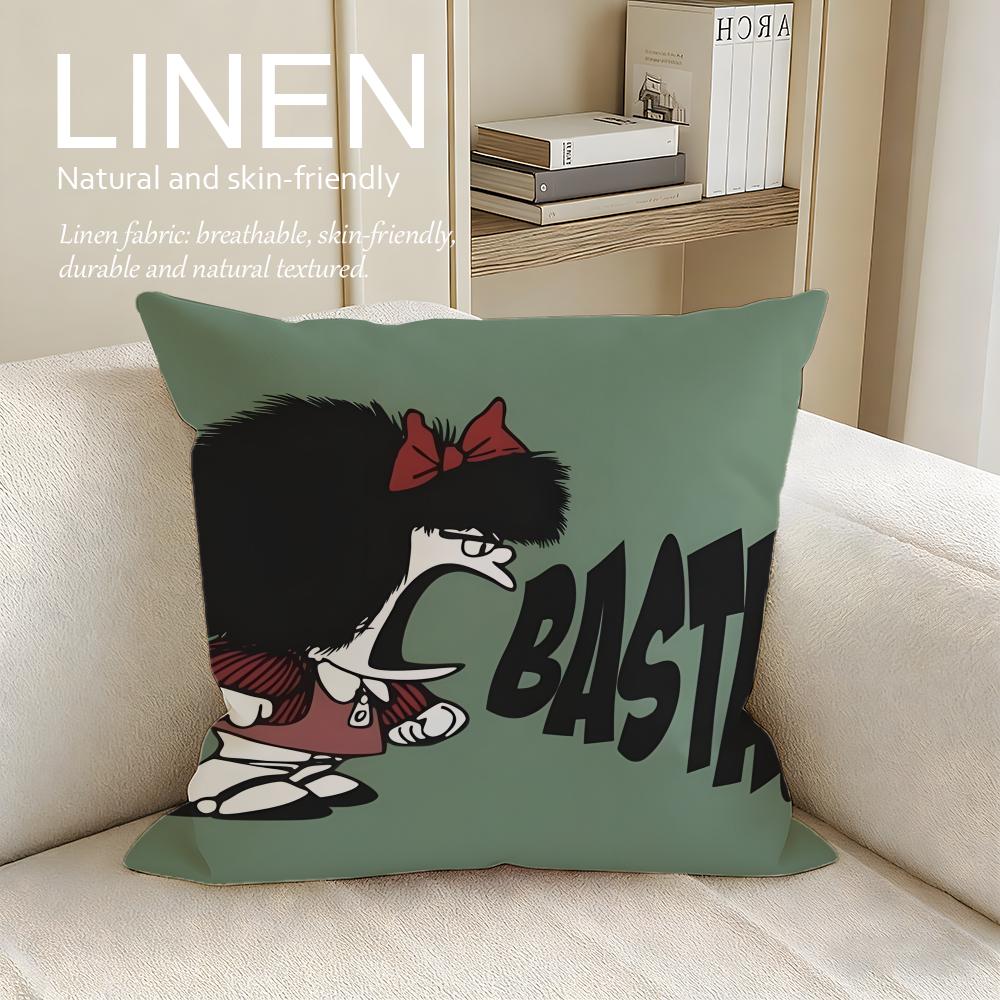

Cartoon Cartoon MMafalda Cushion Cover Pillowcase Set Pcs x x Breathable Washable Sofa Cushion Cover 30X30cm