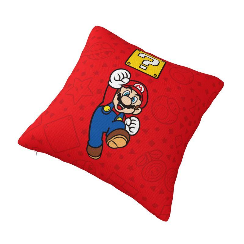Custom Marioes Video Game Cushion Covers Manga Velvet Modern Pillow Cases