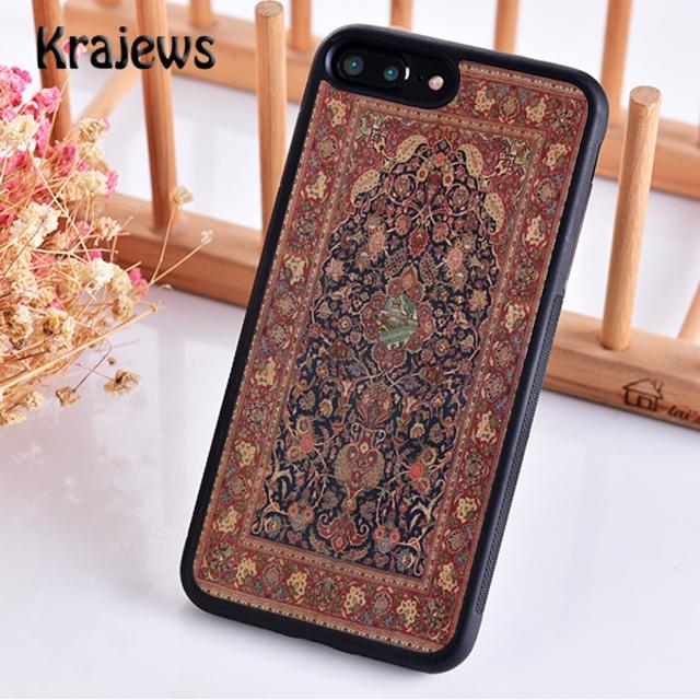 

Чехол для телефона Krajews с персидским ковром и цветочным узором для iPhone 14 5 6s 7 8 plus X XR XS 11 12 13 pro max Samsung S21 S22ultra iPhone 14