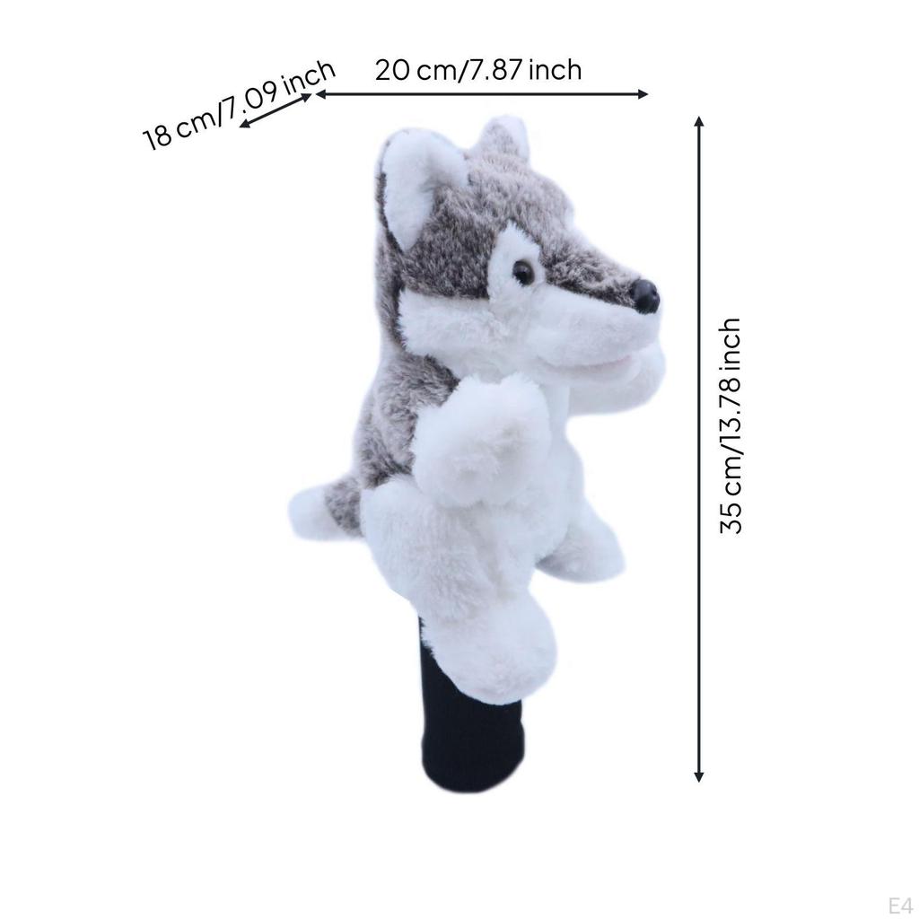 Golf Driver Headcover Furry Animal Cute Soft Club Cover