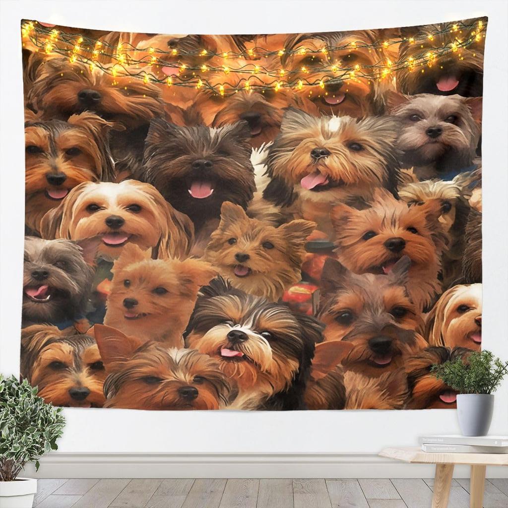 Cute Bear And Cheese Tapestry Adorable Cartoon Bears With Cheese Print Wall Hanging For Bedroom Living Room Dorm Home Decor