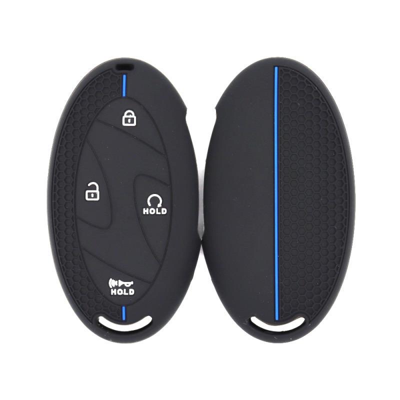 

Силиконовый чехол для ключа автомобиля Прочный защитный чехол Подходит для Hyundai Sonata Ioniq 6 Grandeur GN7 Azera Овальный пульт-брелок