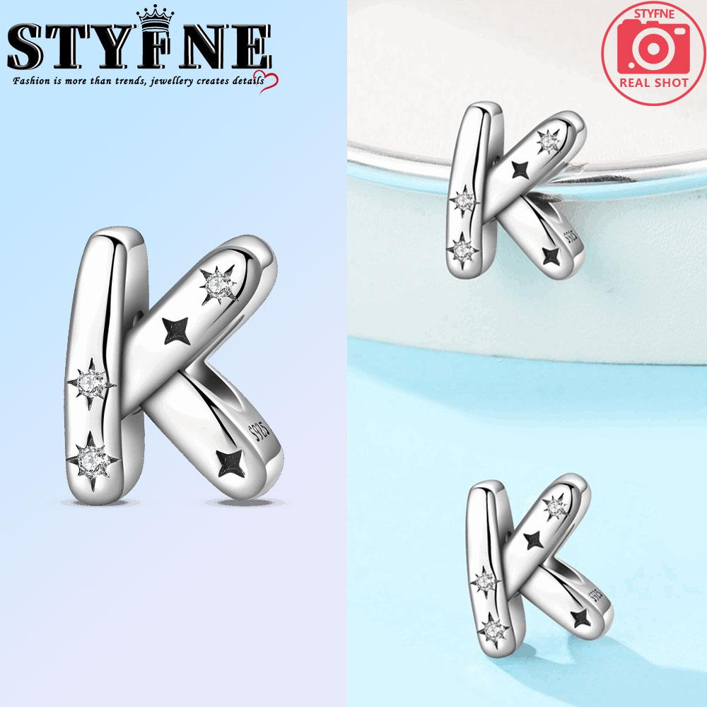 Copper Twenty-Six Letters From A-Z Rose Series Charms Beads Pendant For Original Bracelet Woman Girl Jewelry