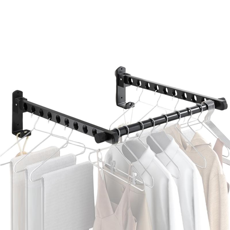 Wall Mounted Clothes Hanger non-punching Bathroom Toilet Drying Hanger For Dormitory Laundry Folding Indoor Laundry Hanger