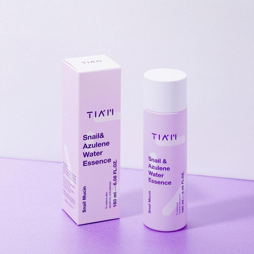 [TIA'M] Official Snail & Azulene Calming Essence 180ml - [K-BEAUTY] Gentle Redness Relief & Barrier Repair Routine