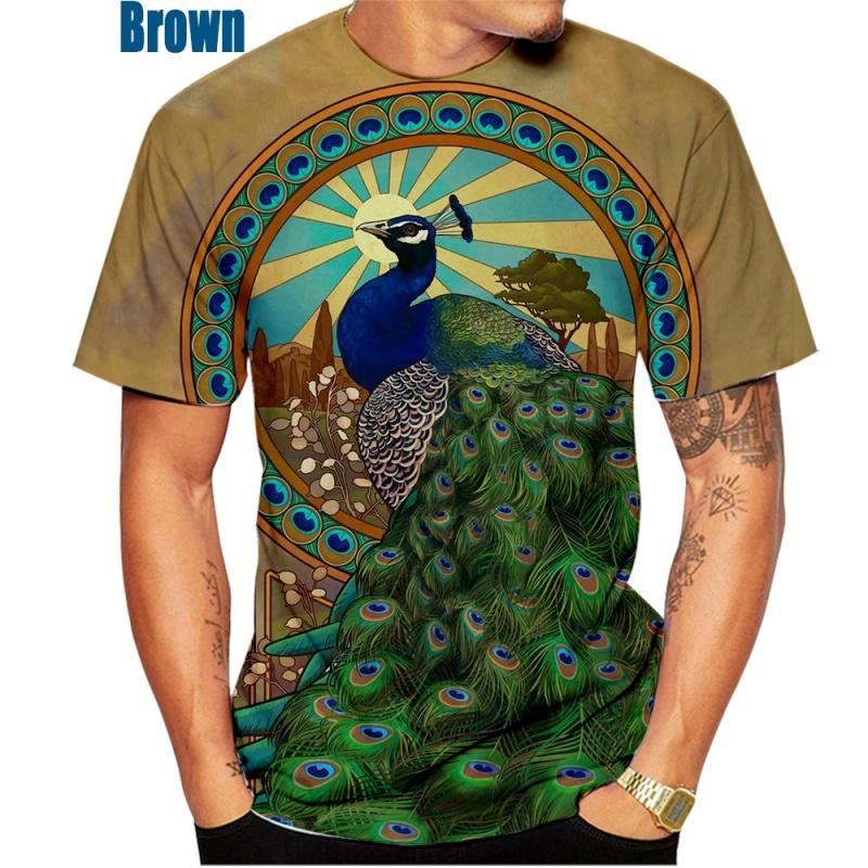 

Summer Style Fashion T-shirt Peacock Men Women Casual 3D Print T Shirt