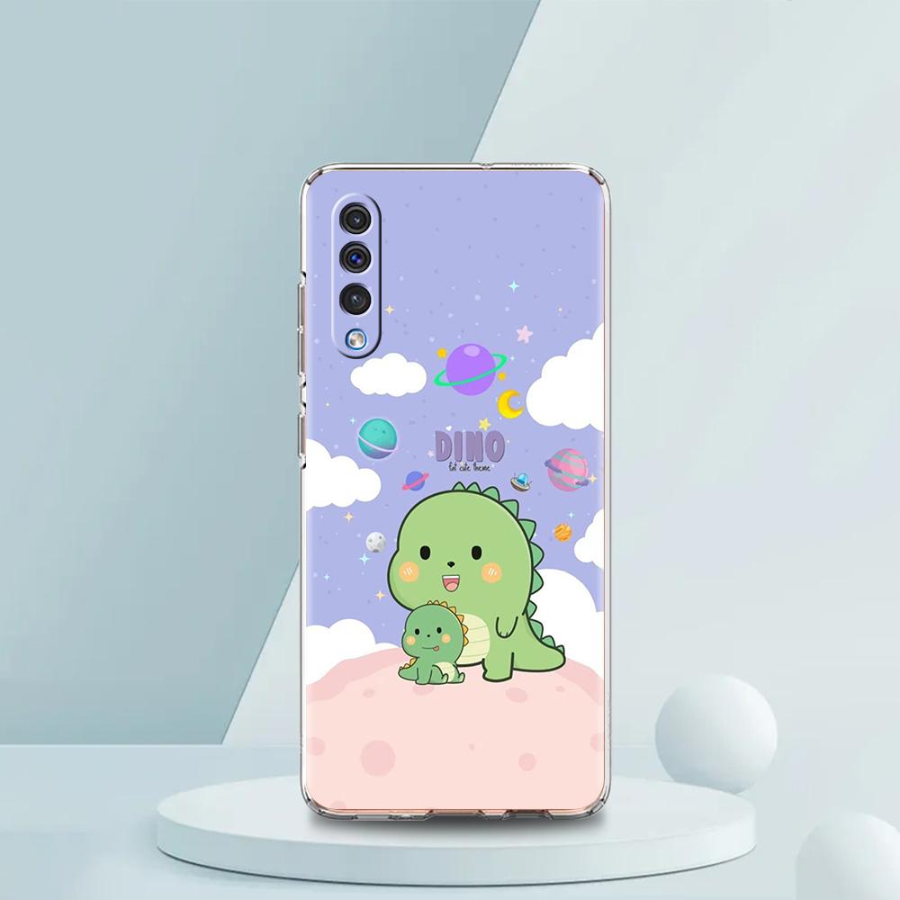 Funny Cute Cartoon Dinosaur Transparent Phone Case for Samsung Galaxy A16 A14 A12 A22 A24 A42 A02 A03S A06 A20 A30 A40 TPU Cover