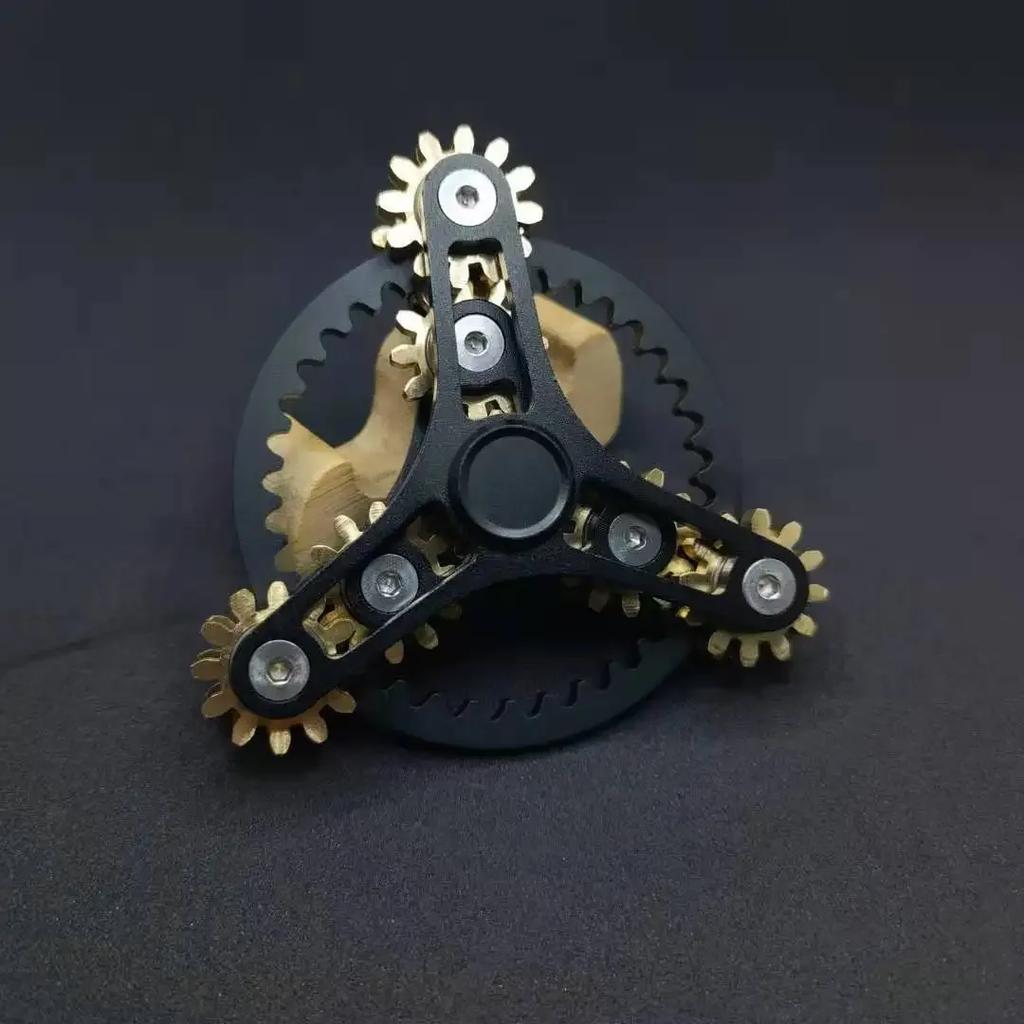 New Premium Mechanical Gear Linkage Metal Fidget Spinner Copper Edc Anti Stress Sensory Finger Gyro Toys For Adults Gifts