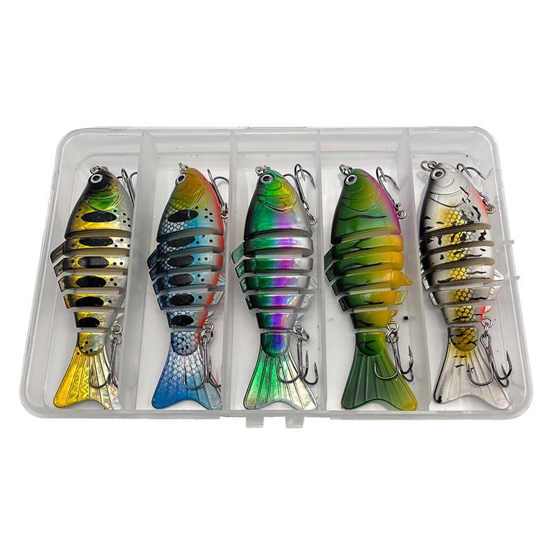 5-Pack Multi-Joint Hard Jerkbaits 15g Artificial Lure Freshwater Saltwater Bass Pike