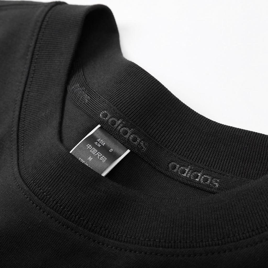 adidas T Shirts Unisex Black Crew Neck Moderate Straight Fit (Unisex) T-Shirts JJ0614