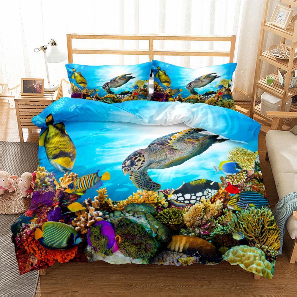 Starfish Seashell Beige Tropical Beach Ocean Duvet Cover Set Single Twin Double Queen King Cal King Size Bed Linen Set