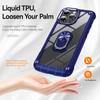 For iPhone 16 Pro Max Case Alloy Lens Frame PC+TPU Kickstand Phone Back Cover