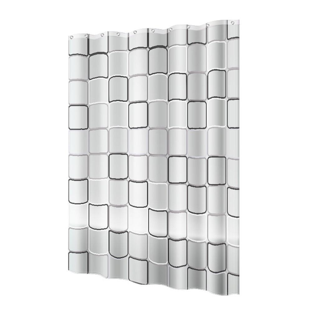 Waterproof Bath Curtains With Hooks Shower Curtain 180cm X 180cm For Families Apartments Dormitories Hotels