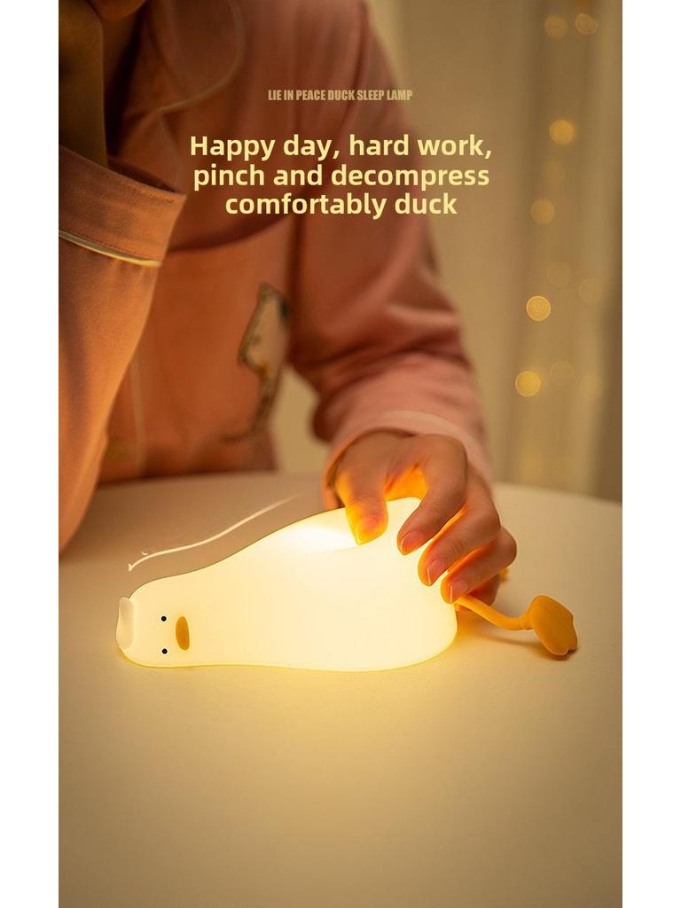 Silicone Duck Night Light & Phone Holder - Children's Gift