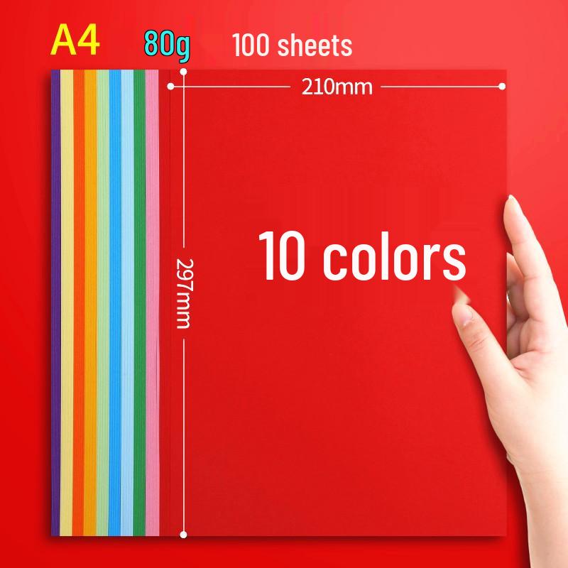 A4 Colored Printing and Origami Paper - 10 Colors