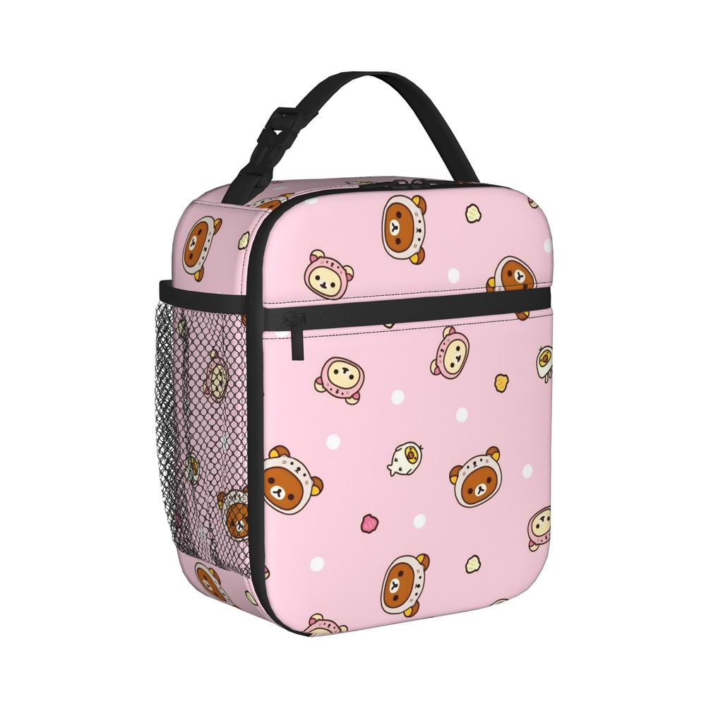 Cartoon Rilakkumas Thermal Insulated Lunch Bags for Work Portable Food Bag Container Cooler Thermal Lunch Boxes