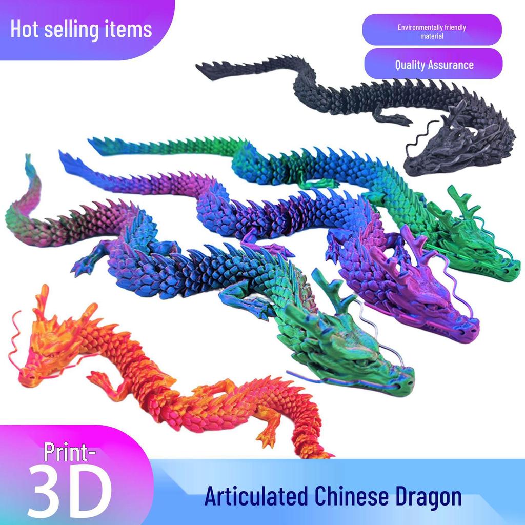 Hand-Painted 3D Chinese Dragon Ornament - Scenic Dragon Craft Gift